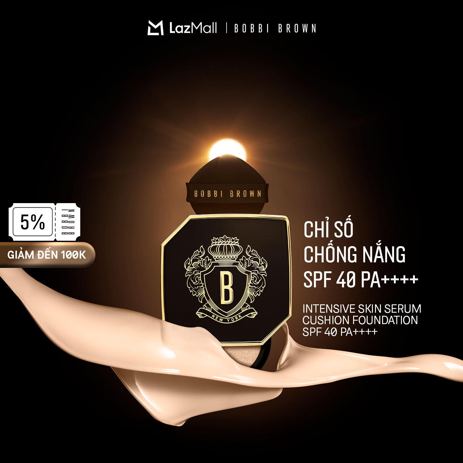   ĐỘC QUYỀN 20H 31.12 - 3.1  Bobbi Brown Intensive Skin Serum Cushion Foundation SPF 40 PA++++ | Phấn nước dưỡng da cấp ẩm căng bóng 