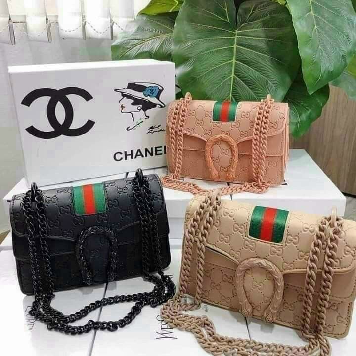 Túi xách đầu rồng dây xích full màu