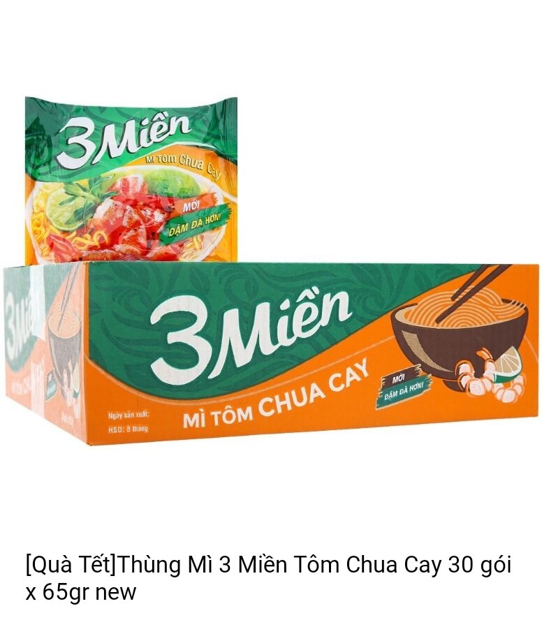 mì chua cay 3 miền