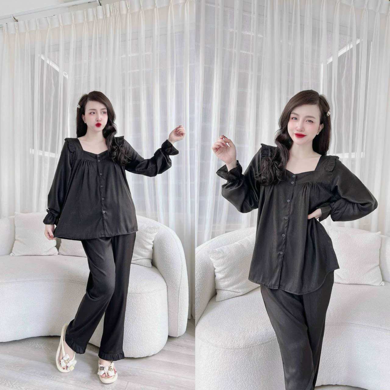 Đồ Đồ bộ Lụa xước tiểu thư bigsie mịn rũ 50-100kg P