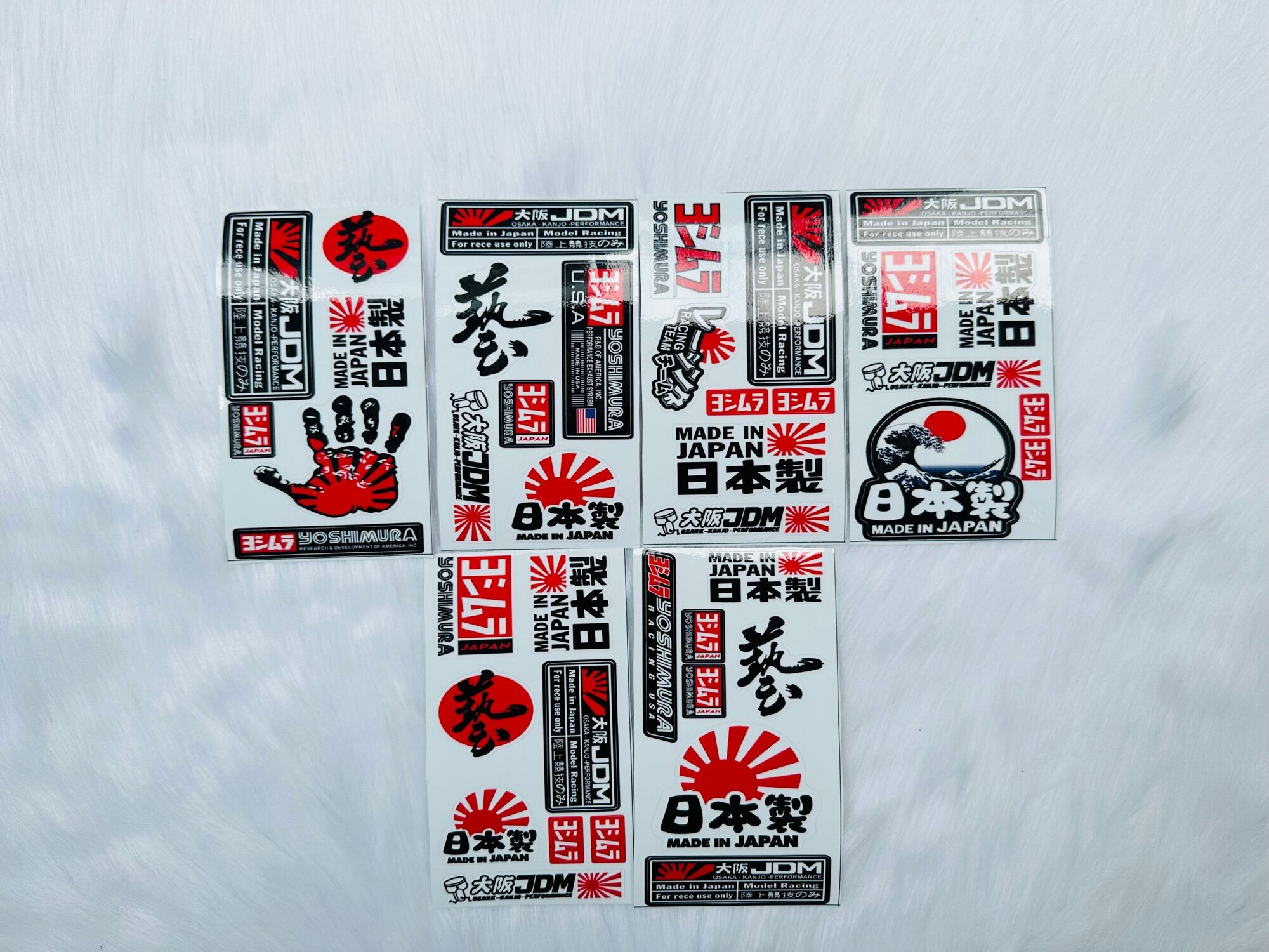 Sét tem decal sticker dán xe mẫu chữ japan