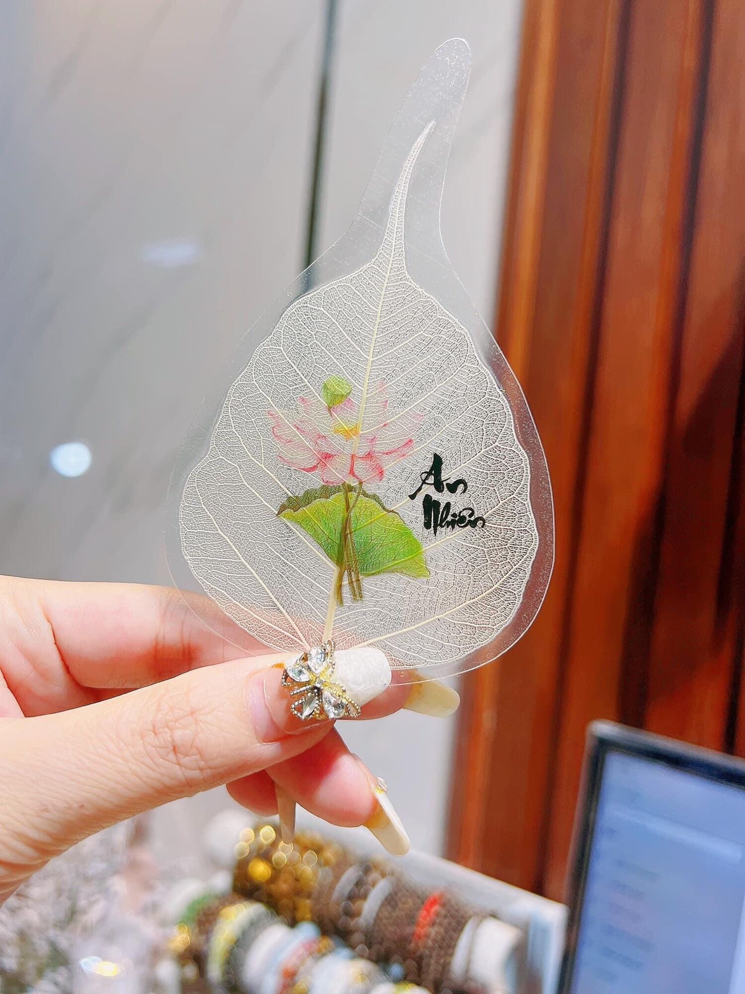 Lá Bồ đề cầu bình an may mắn