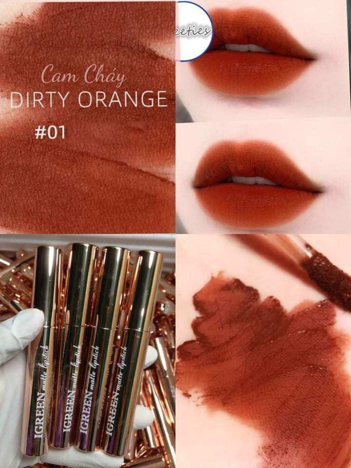 Son kem lì không chì mềm mượt – IGREEN matte lipstick