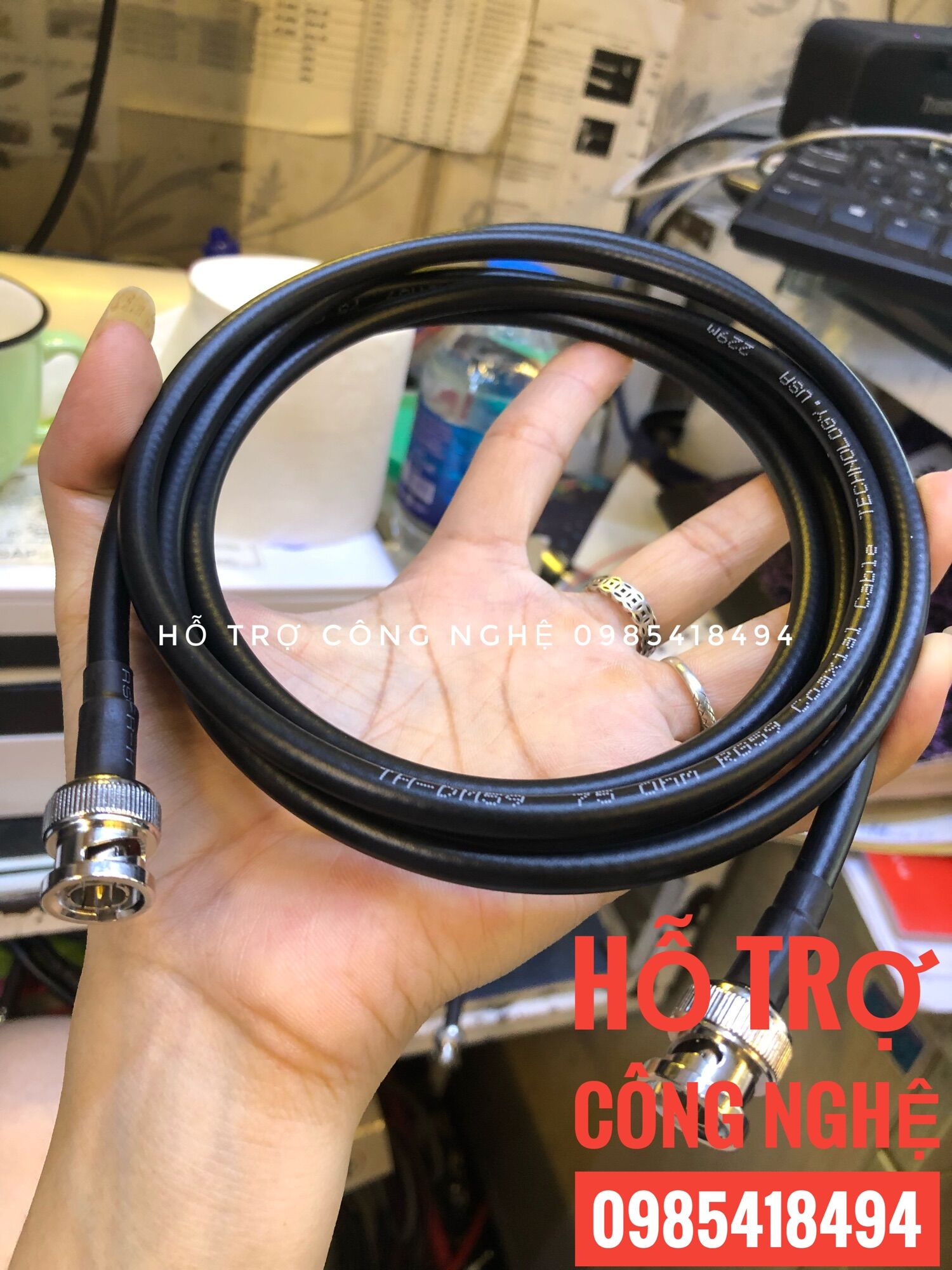 Dây SDI 2 đầu bnc đực lõi đồng