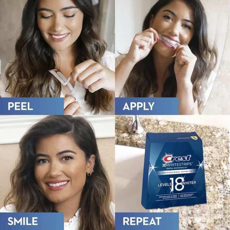 [COMBO 10 MIẾNG/5 NGÀY]MIẾNG dán trắng răng Crest 3D Professional Effects <HÀNG MỸ LEVELS 18>