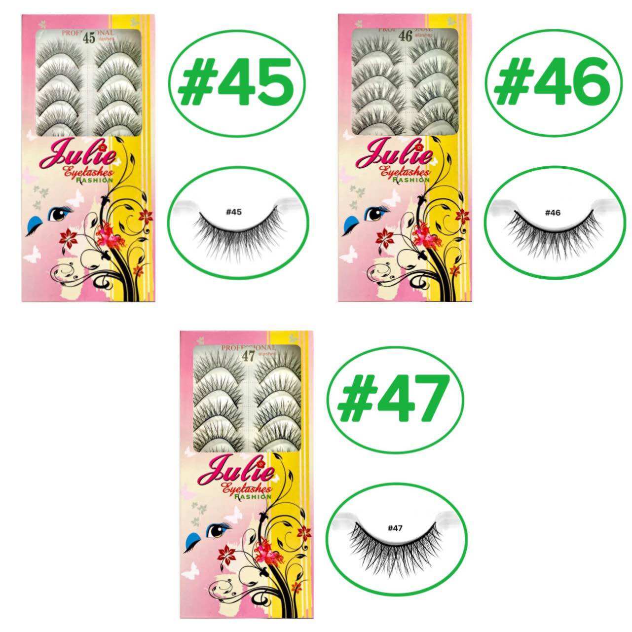 Lông mi giả Julie (hộp 10 cặp), các số còn lại