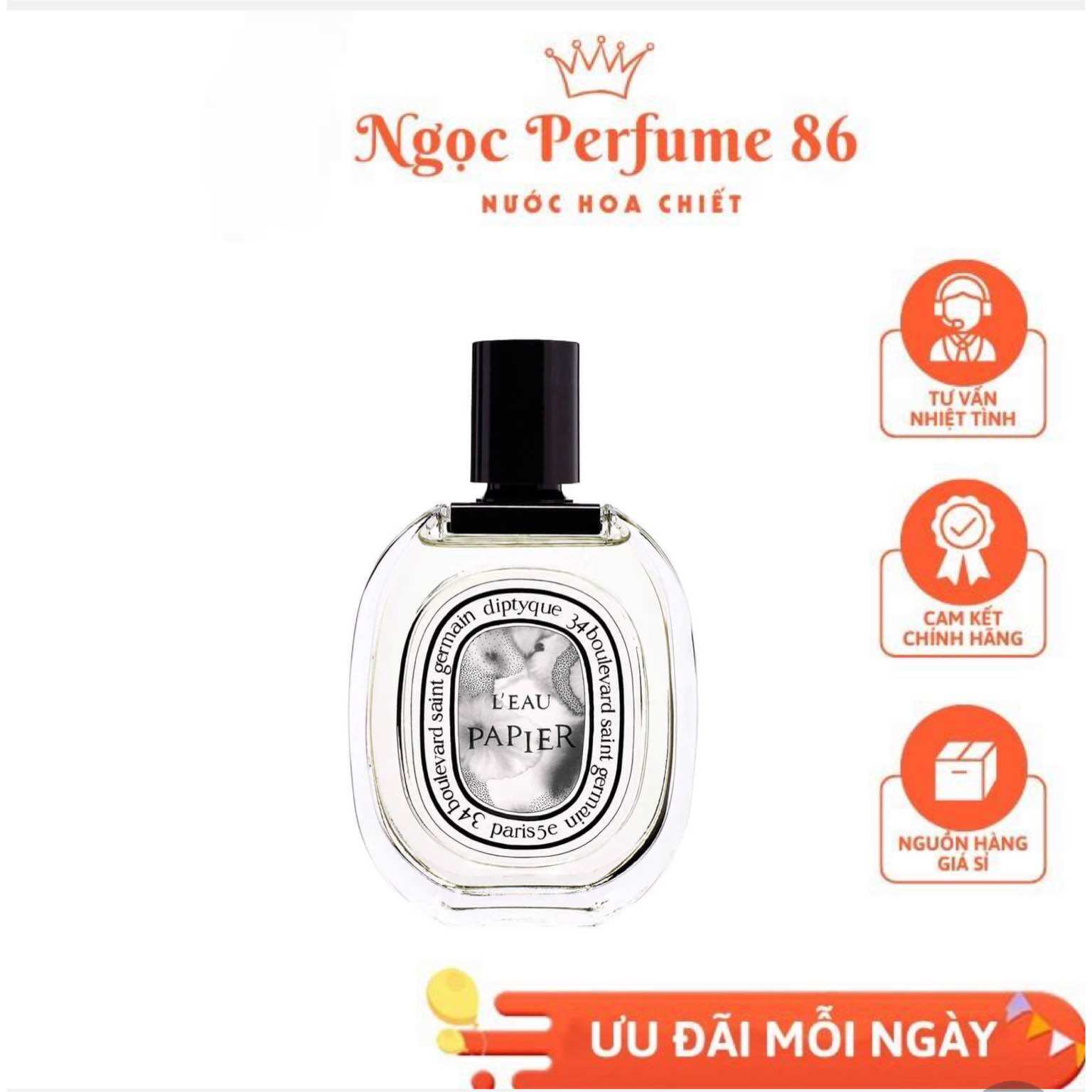 10ml Nước hoa Diptyque L’eau Papier edt - Nước hoa unisex