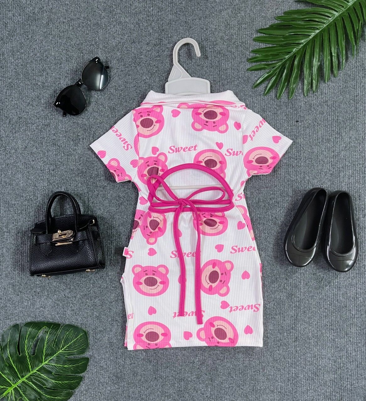 Đầm Body Chất Thun Cotton Co Giãn Bé Gái