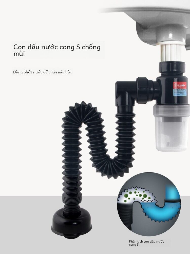 Wash Basin Downcomer Drain Pipe Pipe Washbasin Pool Odor Preventer Basin Hose Drain Cap Sets Silicone Channel
