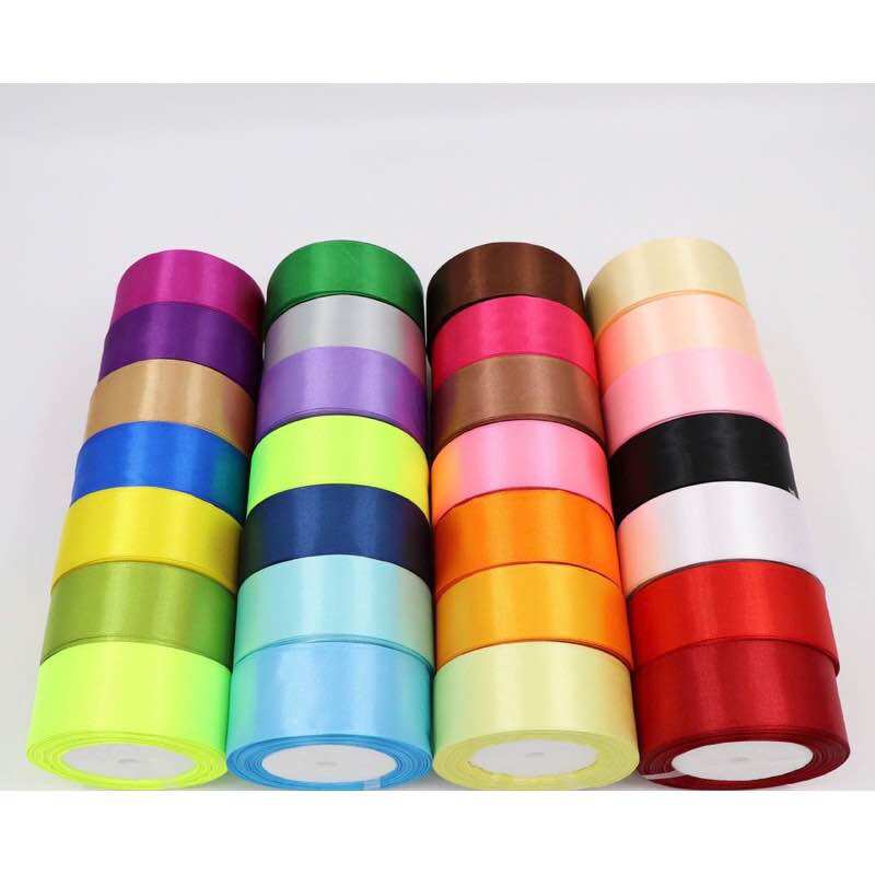 1 Cuộn Ruy Băng Lụa Bản 2cm/4cm Dài 22 Mét [Đủ Màu]