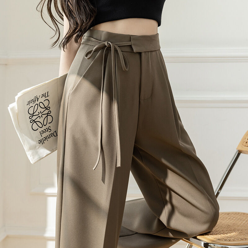 Quần suông ống rộng MIE culottes dây cột nơ eo cho nữ