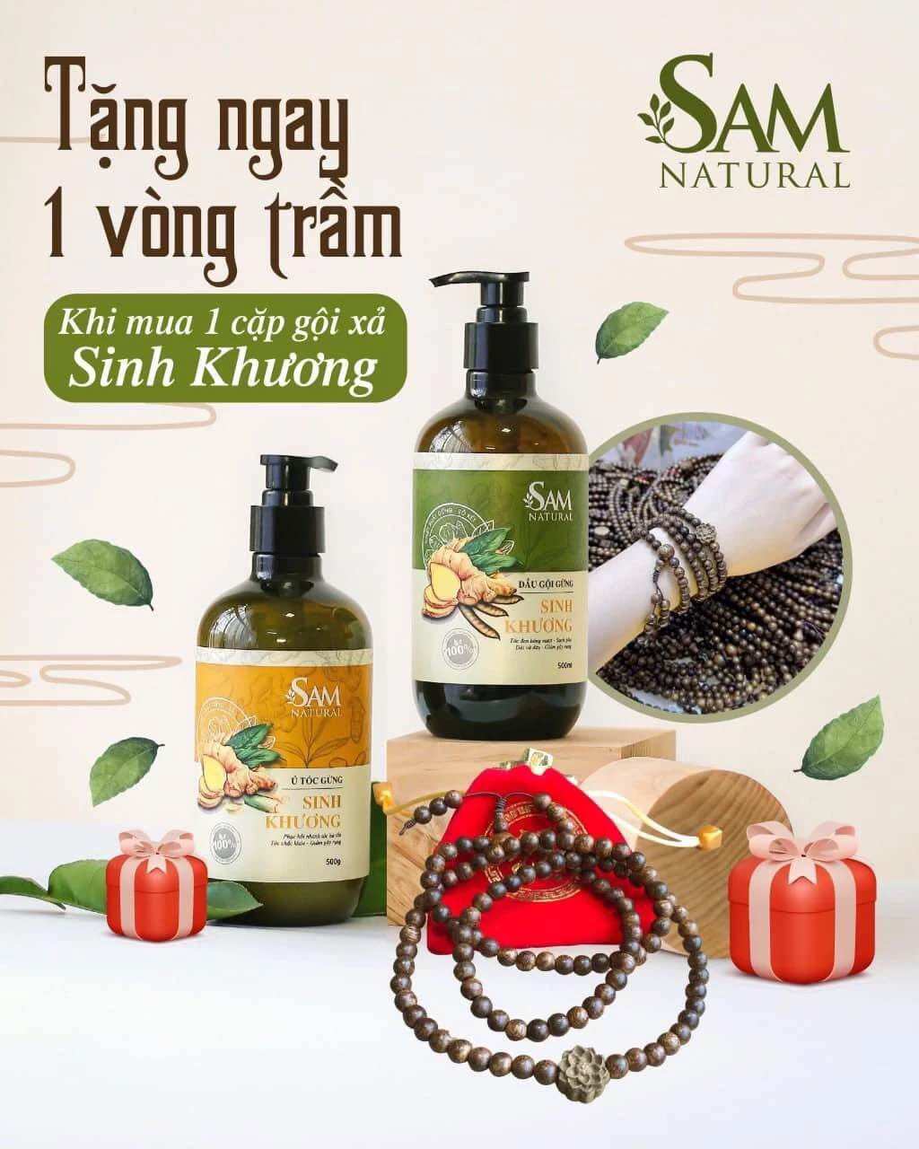 Dầu gội đầu, dầu gội gừng Sinh Khương Sam Natural - Dầu gội mọc tóc ngăn rụng tóc - Sam Baby Shop