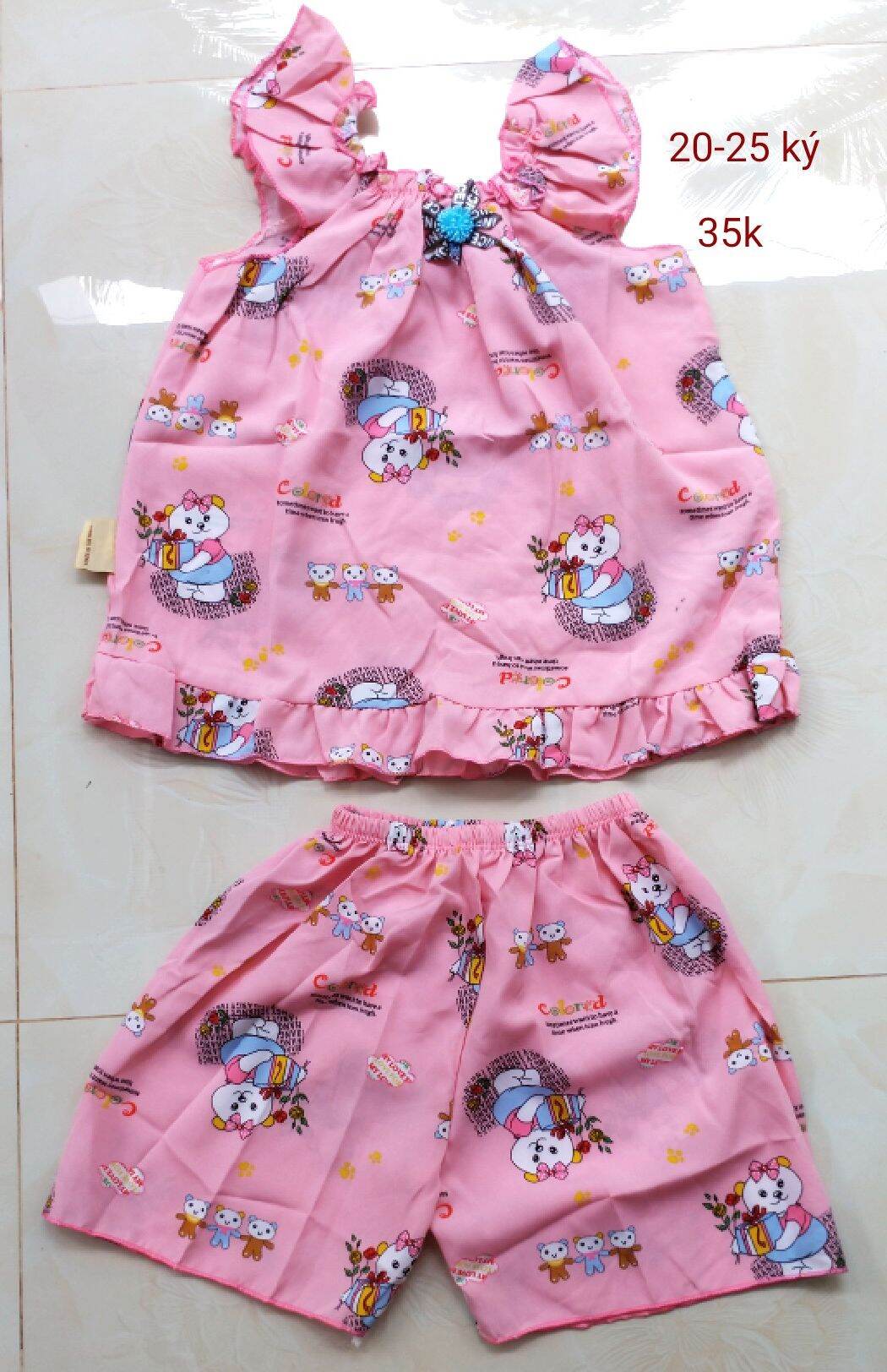 Bộ lụa cho bé gái từ 12 đến 25 kg