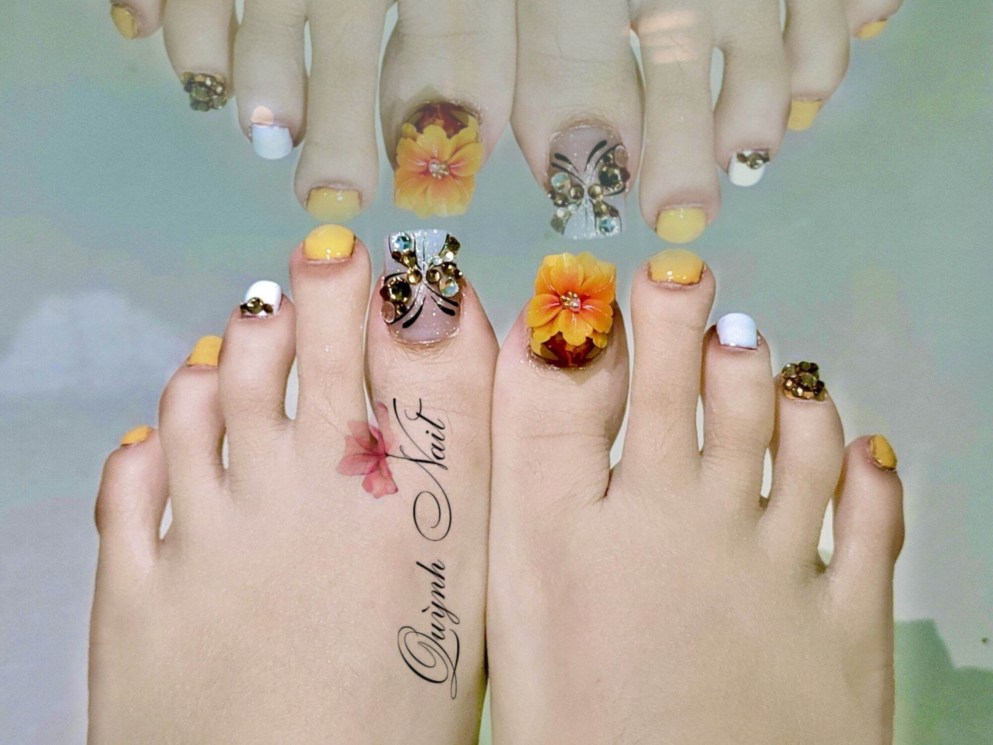 Hoa bột nail set 10 hoa