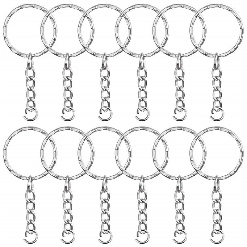 Set 10 vòng móc chìa khóa 25mm tự làm cho nam nữ