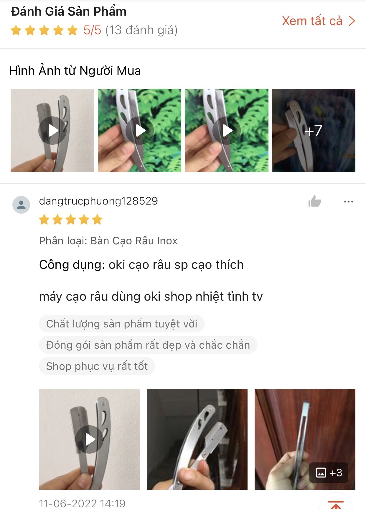Dao cạo râu inox Barber cao cấp