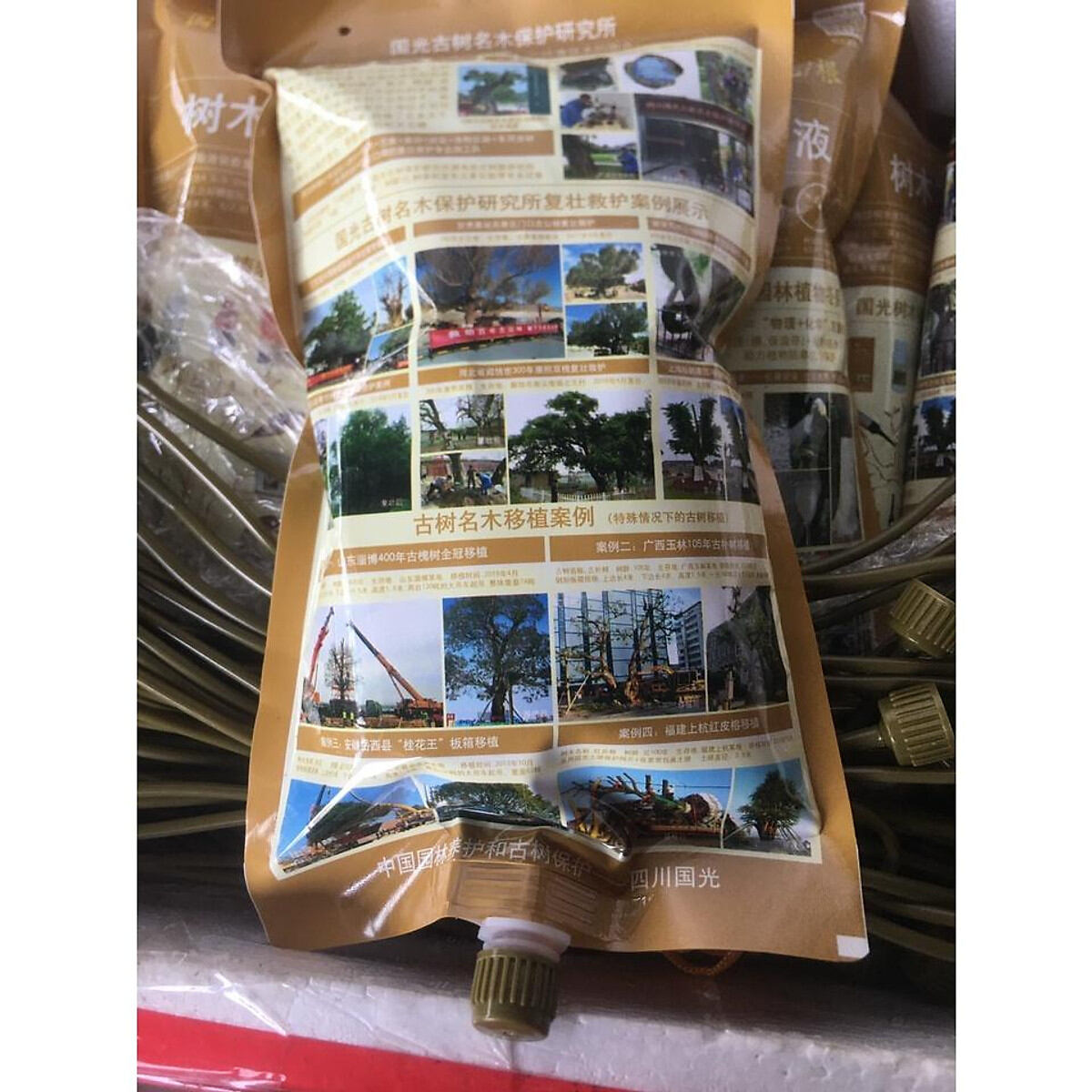 Dịch truyền dinh dưỡng trền cho cây gói