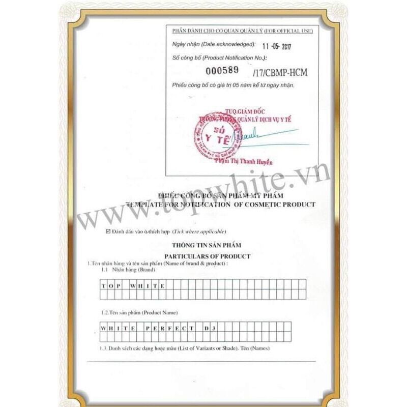 Kem chống nắng Topwhite D3:50+