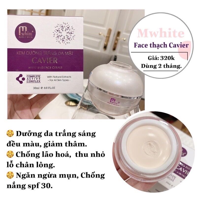 Kem dưỡng thạch trắng da cavier