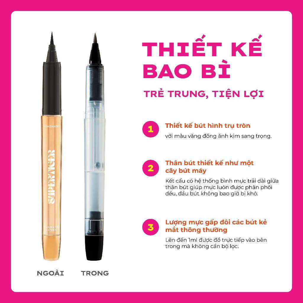 Bút kẻ mắt siêu mảnh Lemonade SuperTiger Micro Eyeliner 1g