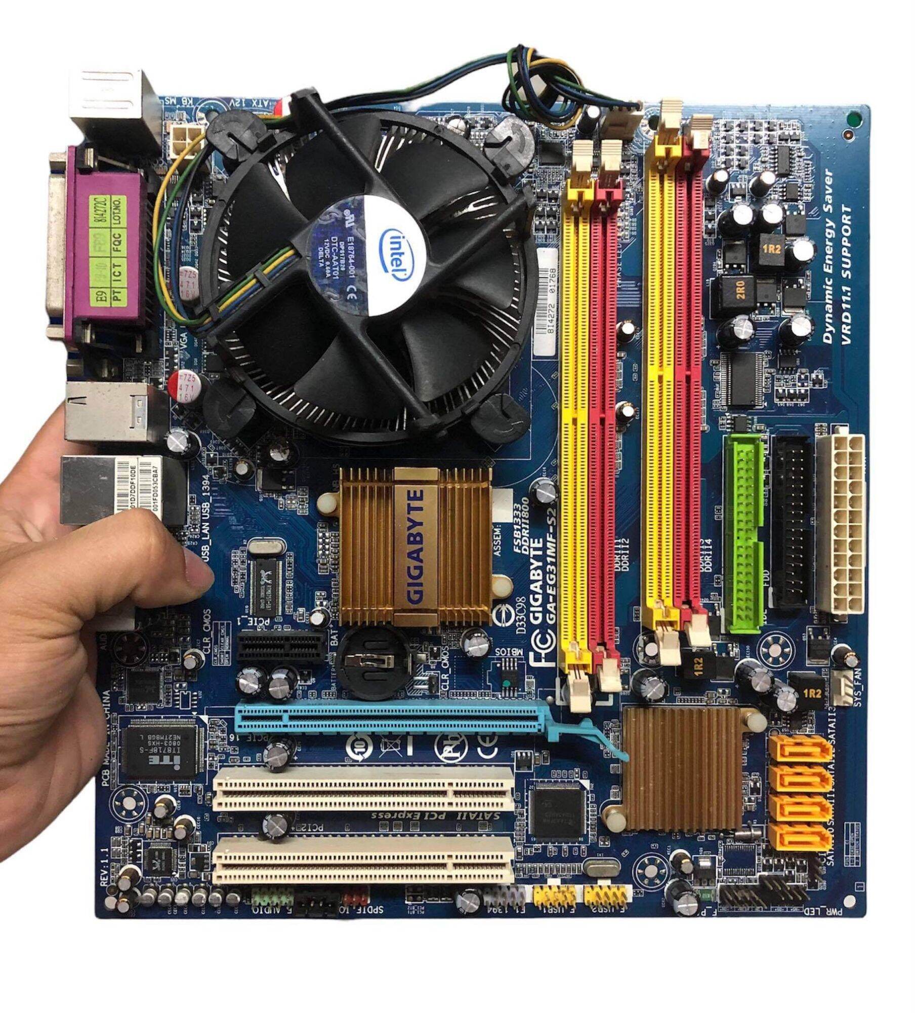 Main g31 giga 4 khe ram d2 có chip, fan, fe