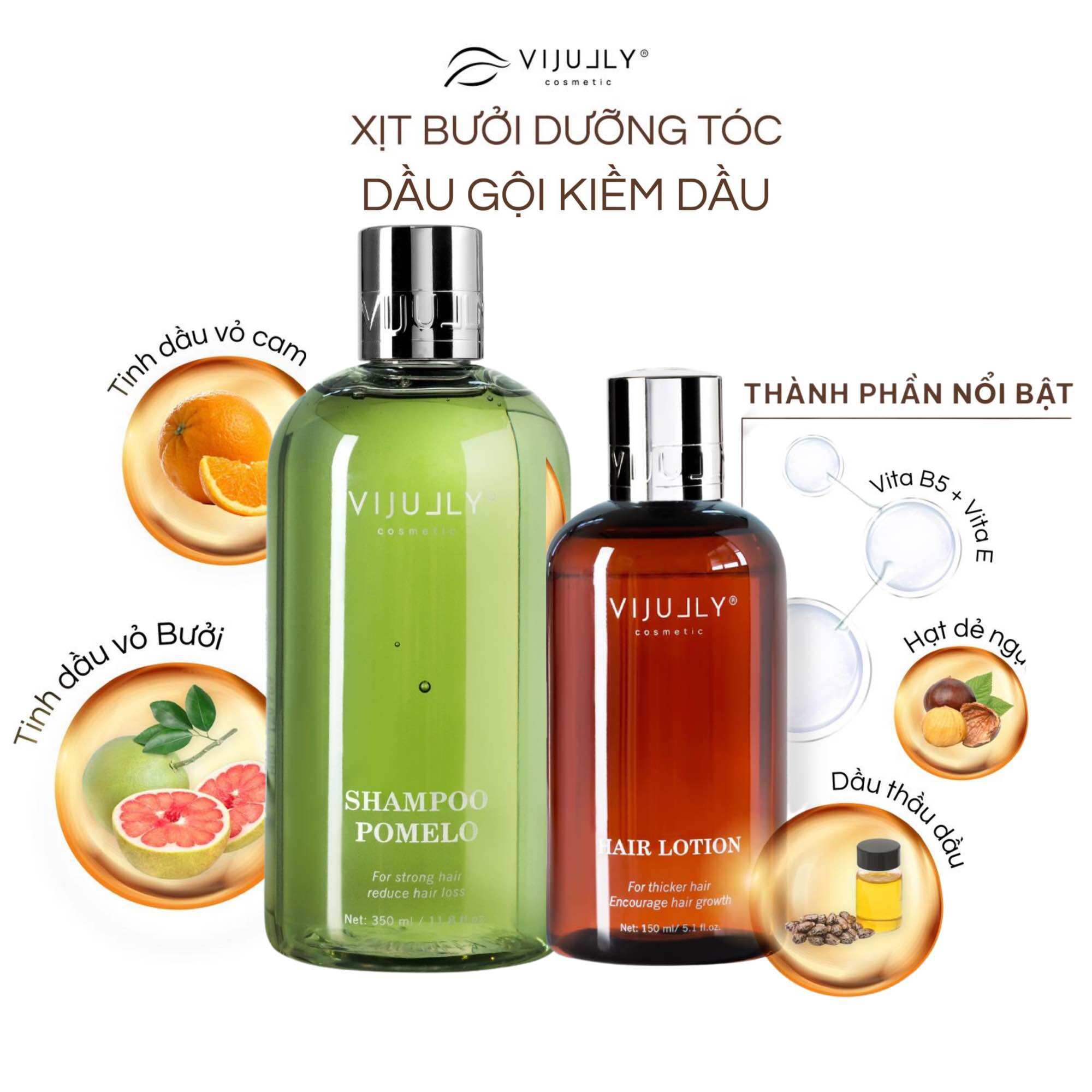 Combo dầu gội bưởi + tinh dầu bưởi