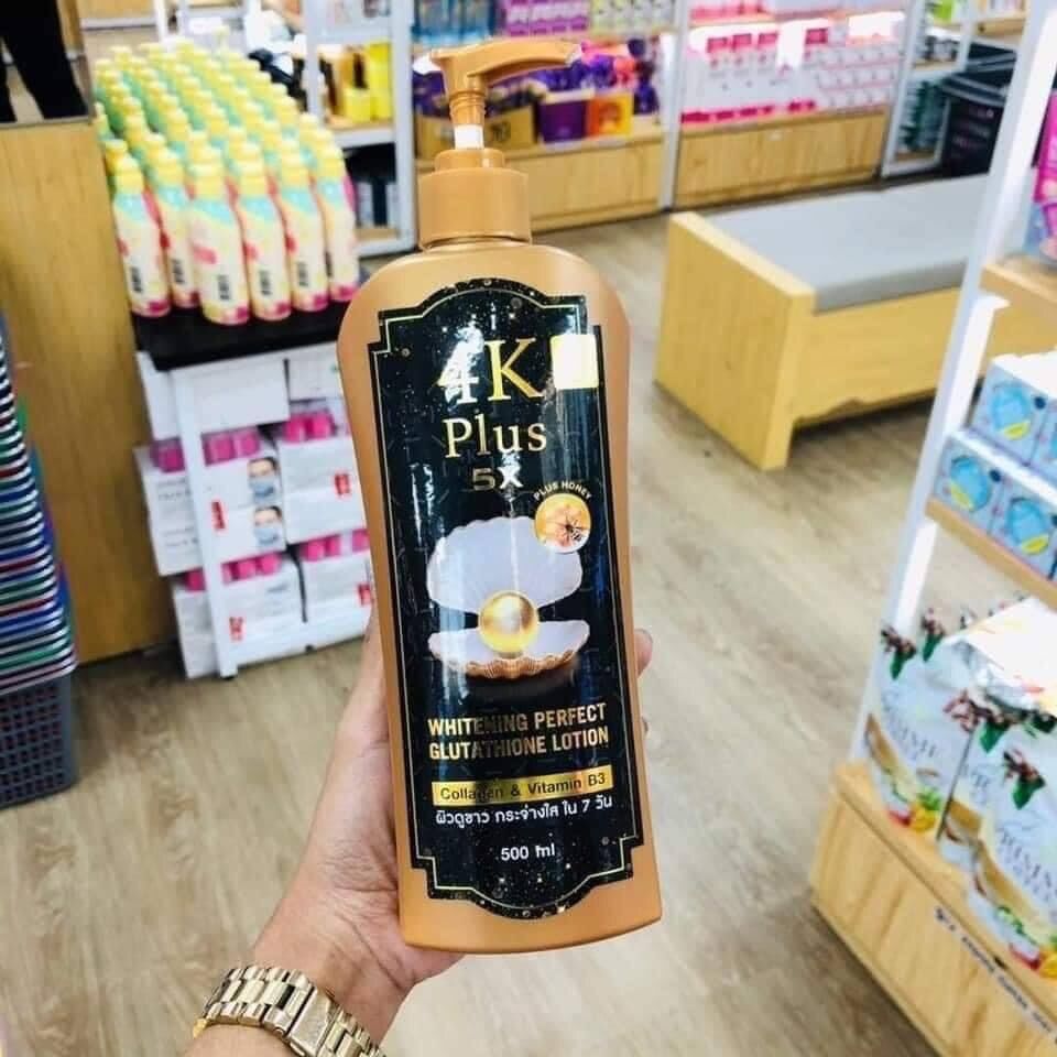 Lotion 4K trắng da plus 5X thái lan chai 500ml