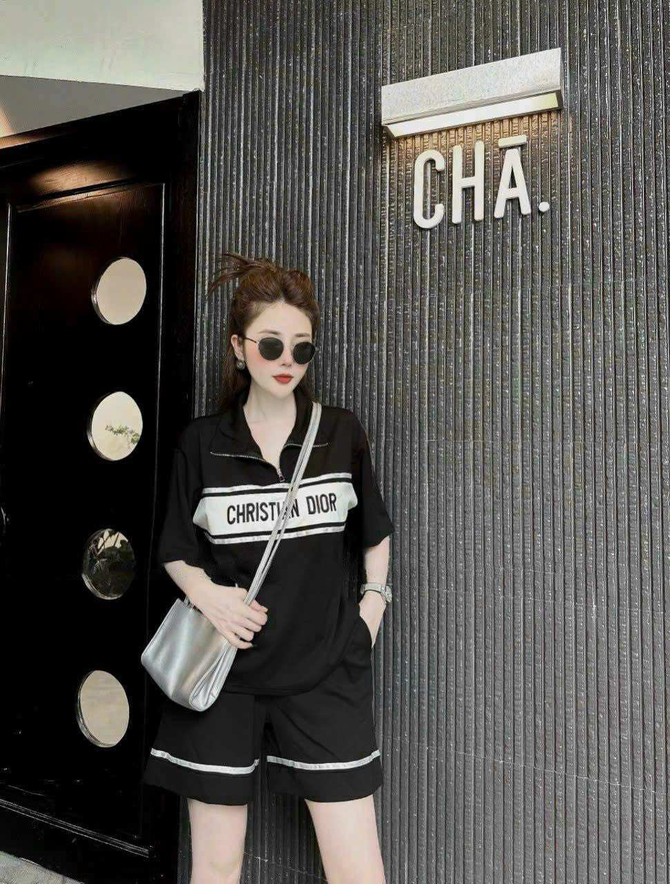 SÉT BỘ SHORT COTTON KÉO KHÓA THÊU CAO CẤP
