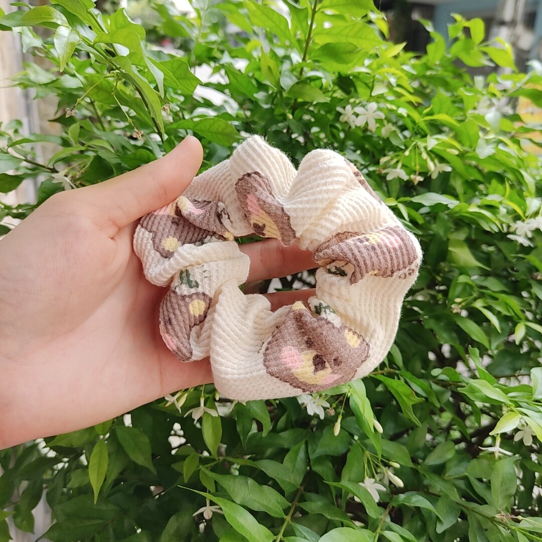 Cột tóc vải,buộc tóc vải hình trái cây,hình gấu