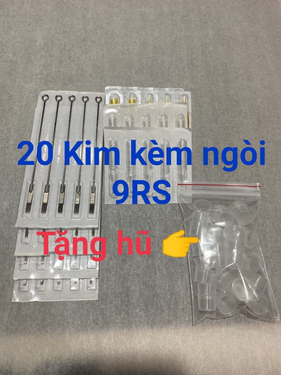 🎁 [ Quà Tặng ] Kim Xăm Và Ngòi 20 Cái 9Rs Tròn Đánh Bóng🎁