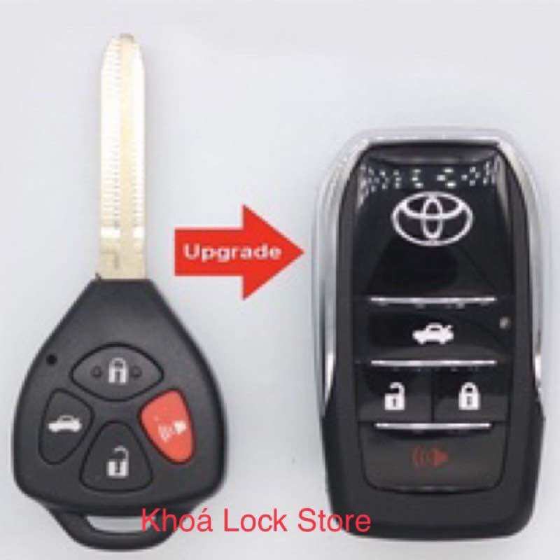 Remote độ gập theo chìa zin toyota camry 4 nút