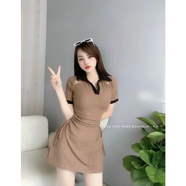 Đầm body cổ trụ DBCV66