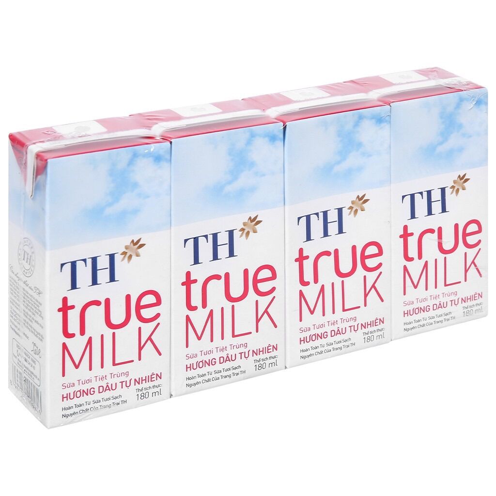 Sữa TH true milk hương dâu thùng 48hộp