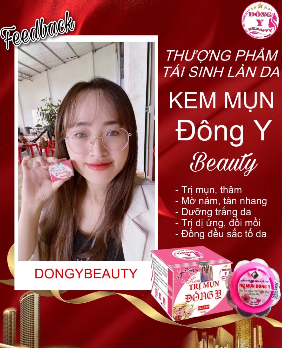 [Chính Hãng Giá Tốt] combo 5 hộp Kem Mụn Đông Y Hoa Đào