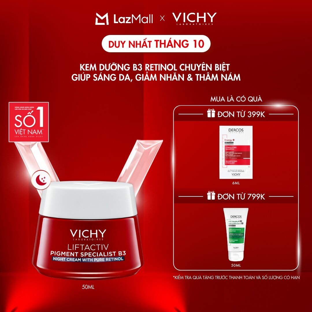 Kem dưỡng mờ thâm nám, sáng da Lifactiv B3 Pure Retinol Cream Night 50ml