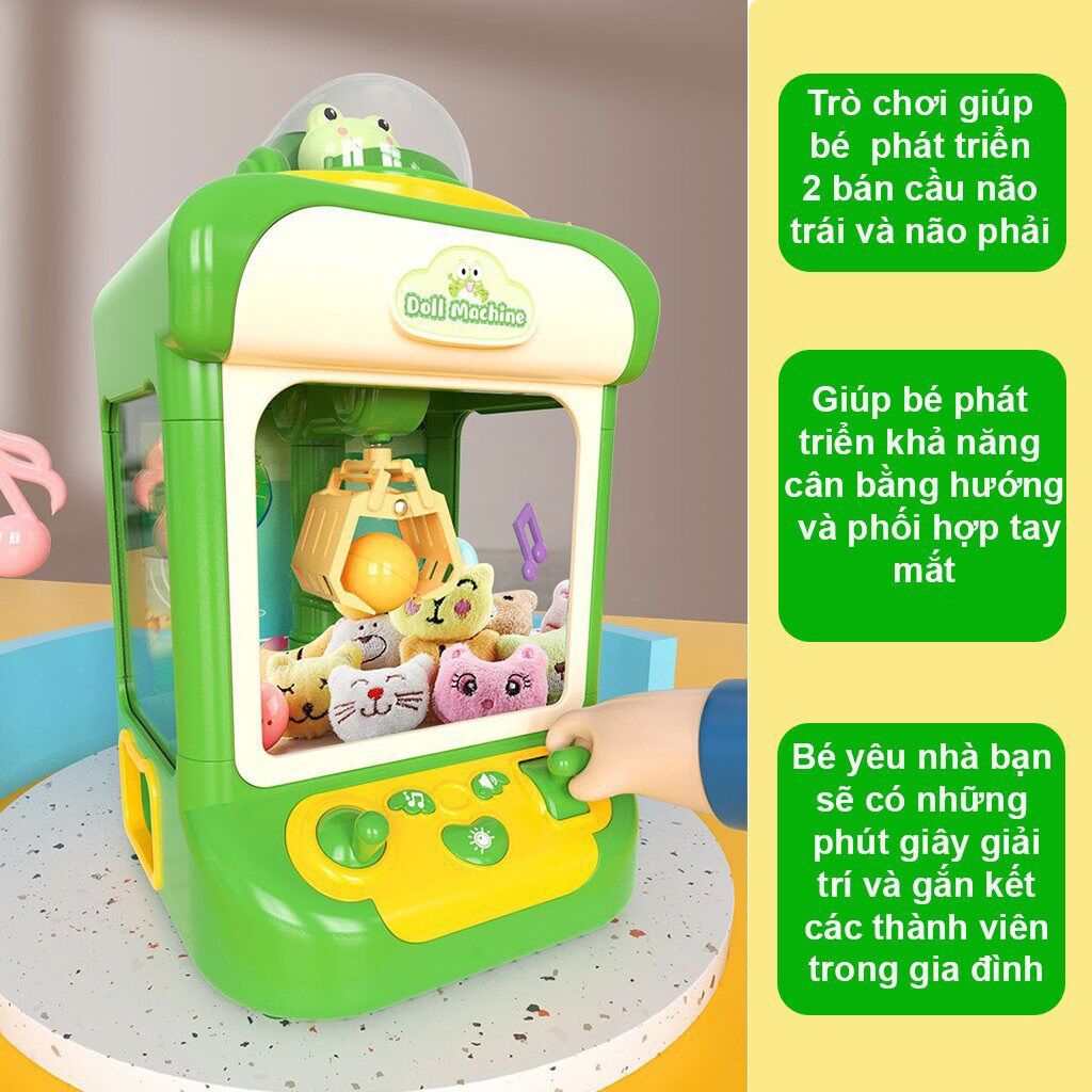 Máy gắp thú mini hàng cao cấp con ếch xanh cho bé tránh xem điện thoại