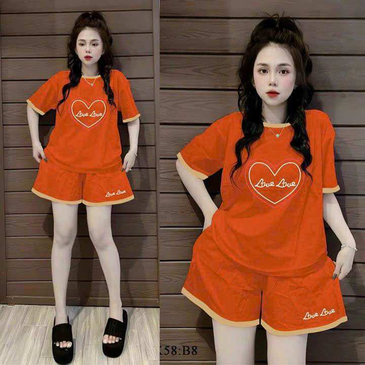 SÉT BỘ NỮ NGẮN THUN COTTON THÊU CAO CẤP