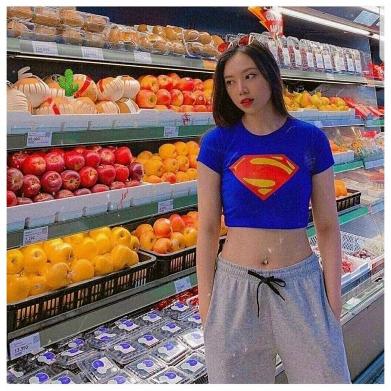 🏵️☘️ Áo croptop in logo siêu nhân thun borip dày dặn ☘️