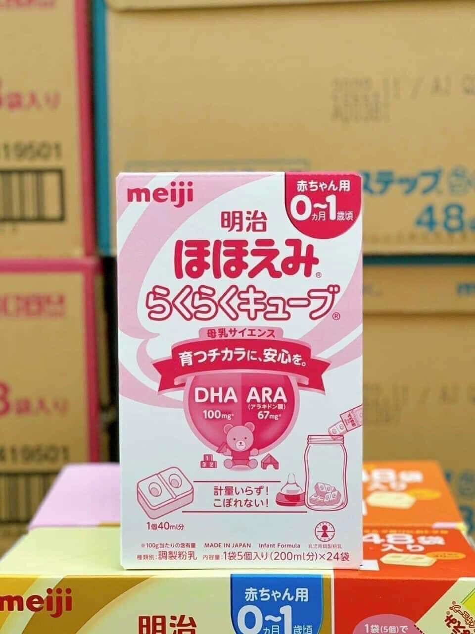 Sữa meiji dạng thanh 0-1 ( 648g - 24 thanh ) nội địa Nhật Bản