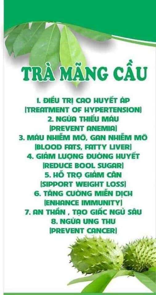 Trà mãng cầu. Combo 525k/2kg