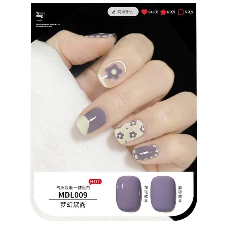 Sơn gel tone tím MDL, chất sơn đặc mướt (MUA 10 TẶNG 1)