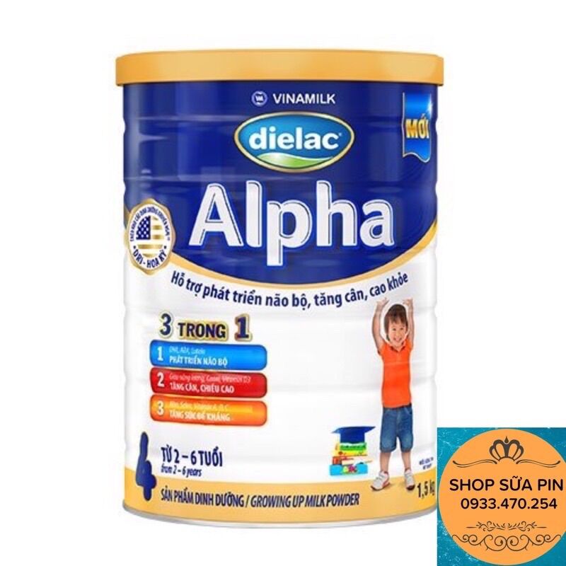 [HCM]Sữa bột Dielac Alpha số 4 1500g (từ 2-6 tuổi)
