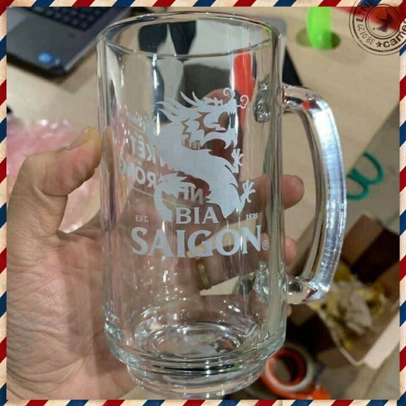 Cốc uống bia sài gòn thủy tinh