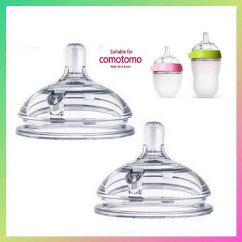 Hộp 2 núm ti  (Size 1 tia, 2 tia,3 tia,y cut) thay thế bình comotomo siêu mềm ( shop có đủ Size)