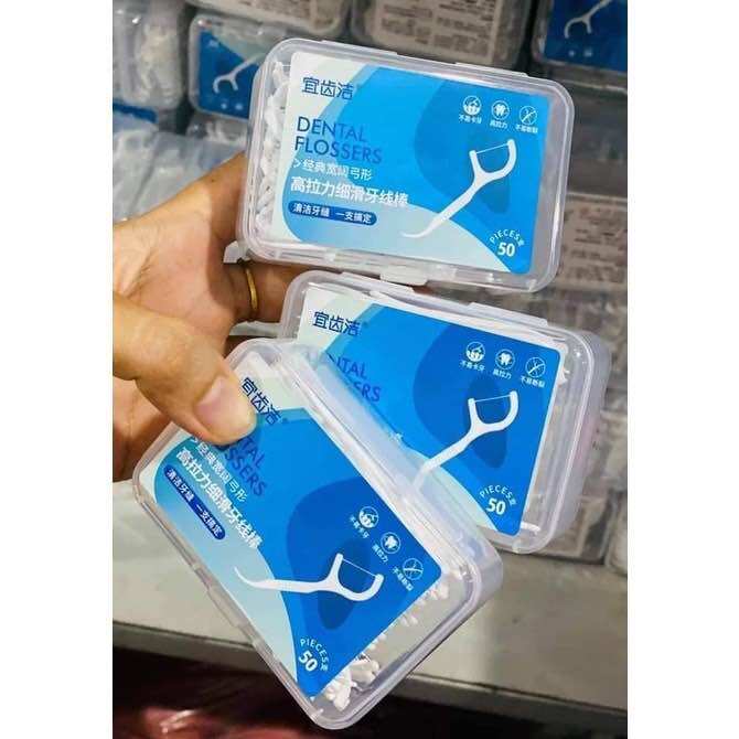 Tăm Chỉ Nha Khoa Hộp 50 Chiếc