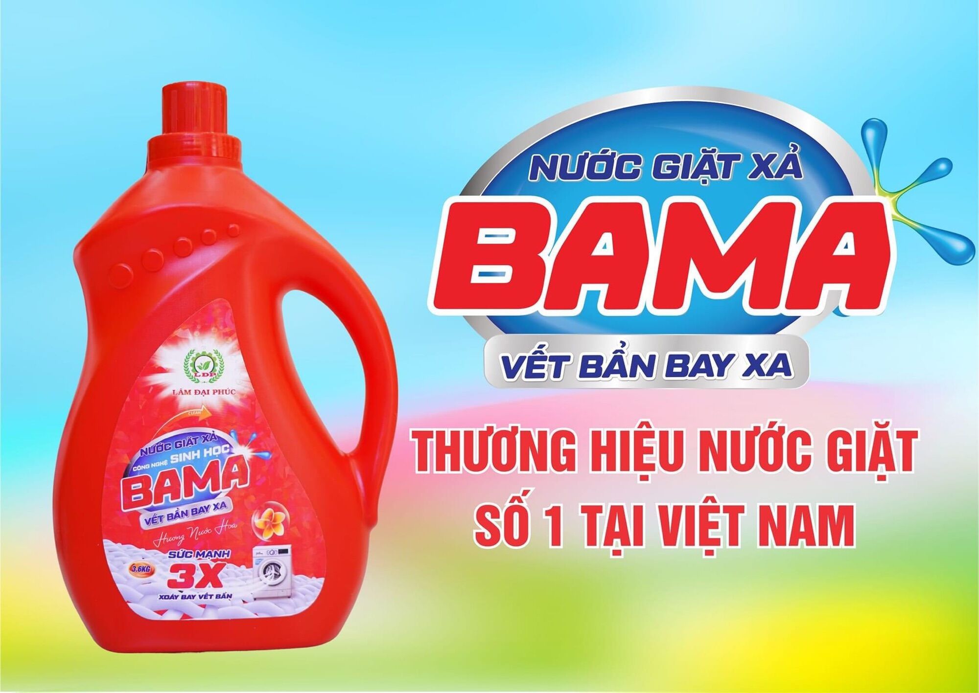 NƯỚC GIẶT XẢ SINH HỌC 3,6lit - LÂM ĐẠI PHÚC ( Hương hoa anh đào )
