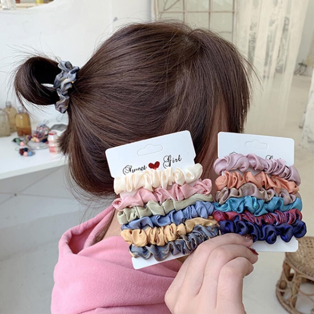 3 buộc tóc scrunchies mini