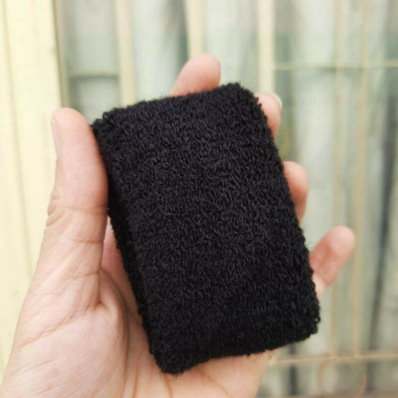 Túi 2 Len cột tóc mềm màu đen mã 029-035 (bản 4cm-4.5cm)