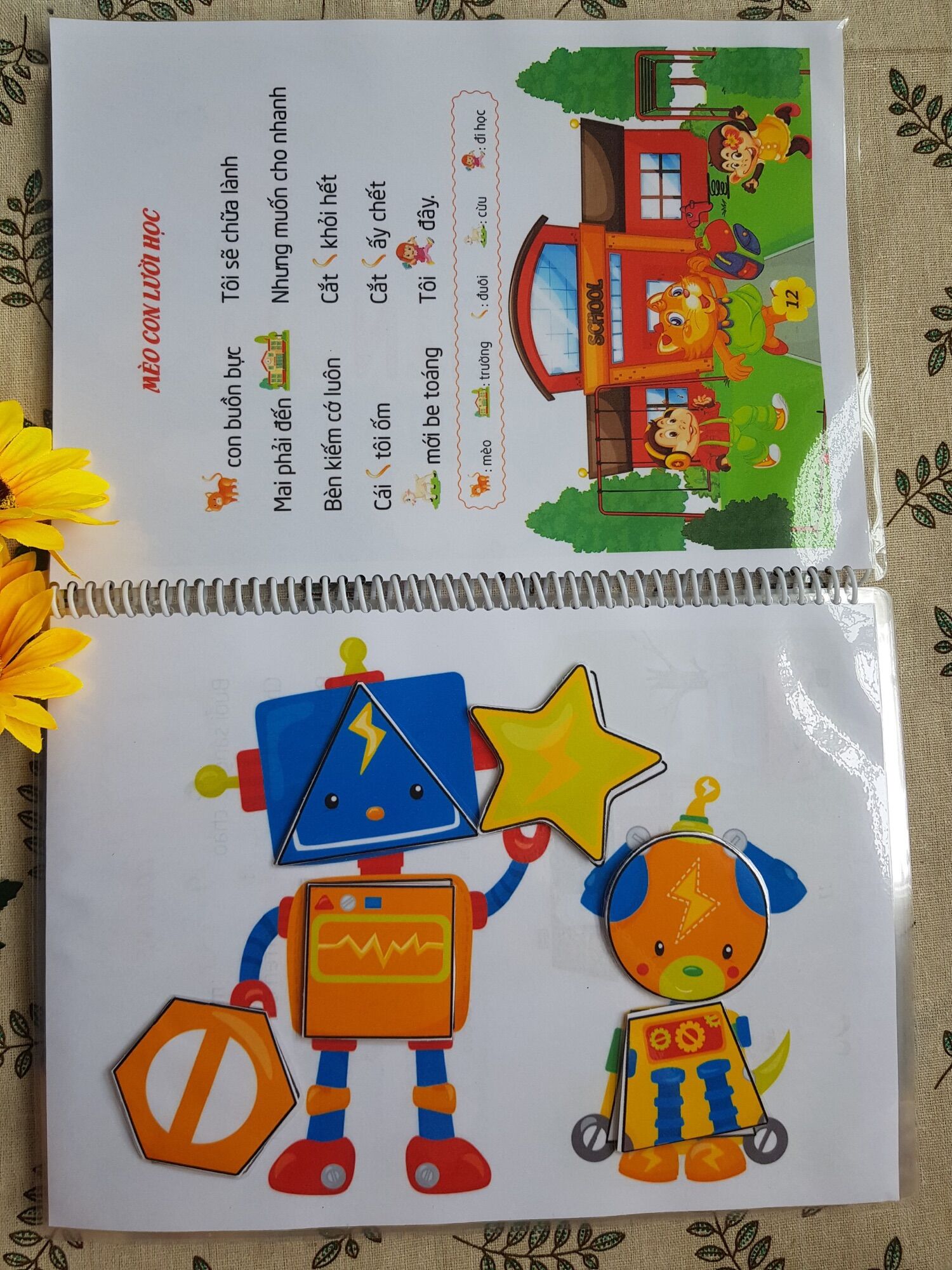 Học liệu bóc dán 2in1