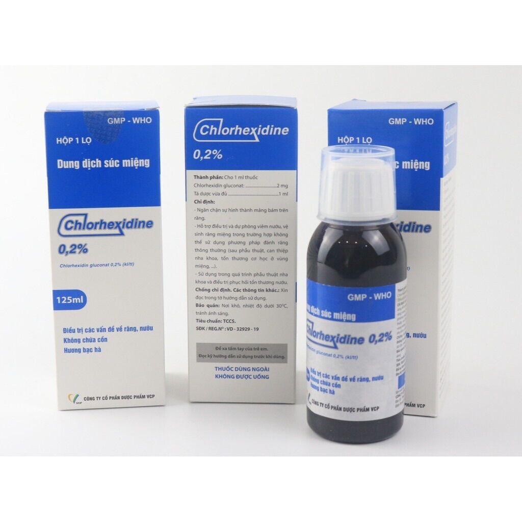 Nước Súc Miệng Sát Khuẩn Chlorhexidine 0.2% 125ml